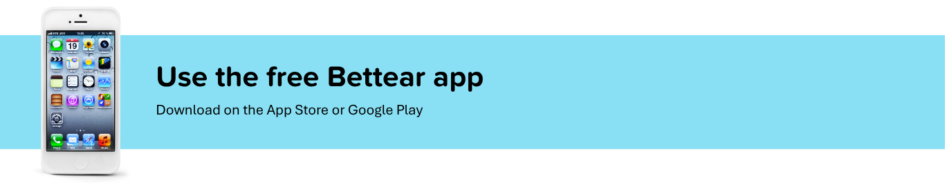 Use the free Bettear app to access supported audio streaming. Download the Bettear app from the Apple App Store or Google Play.
